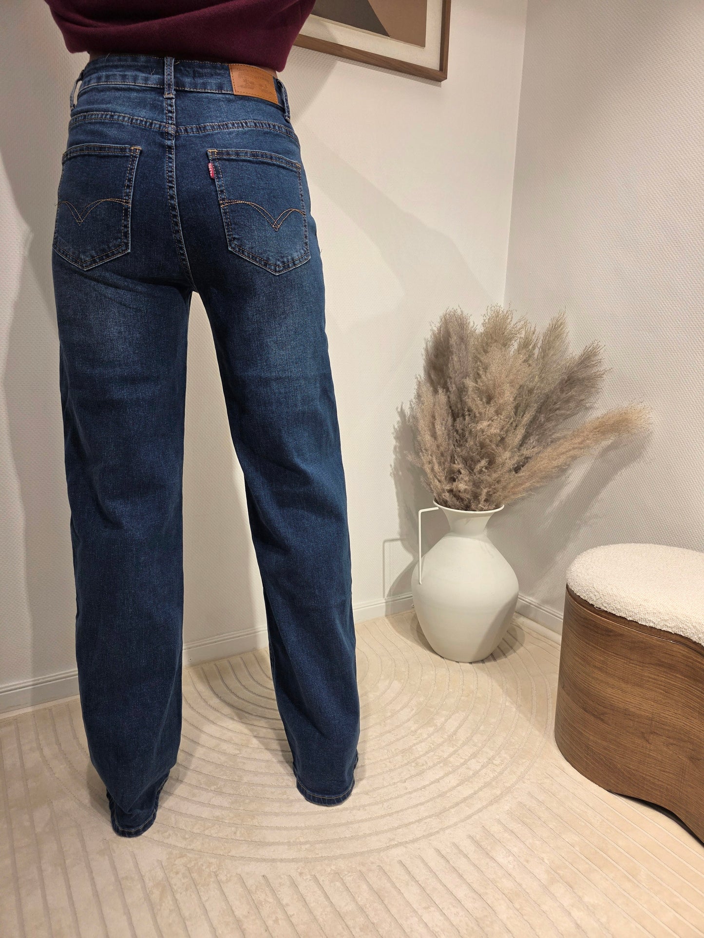 Jeans Wideleg bleu