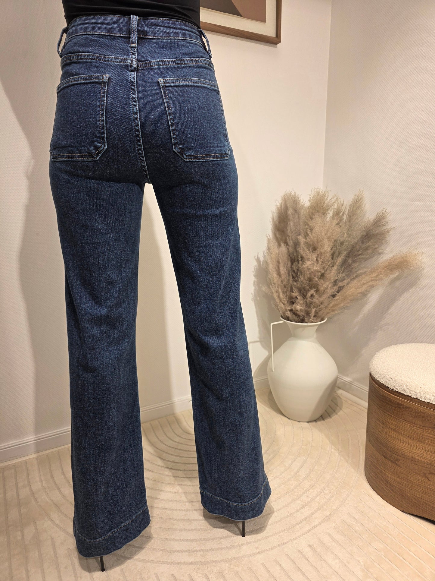 Jeans Wideleg bleu