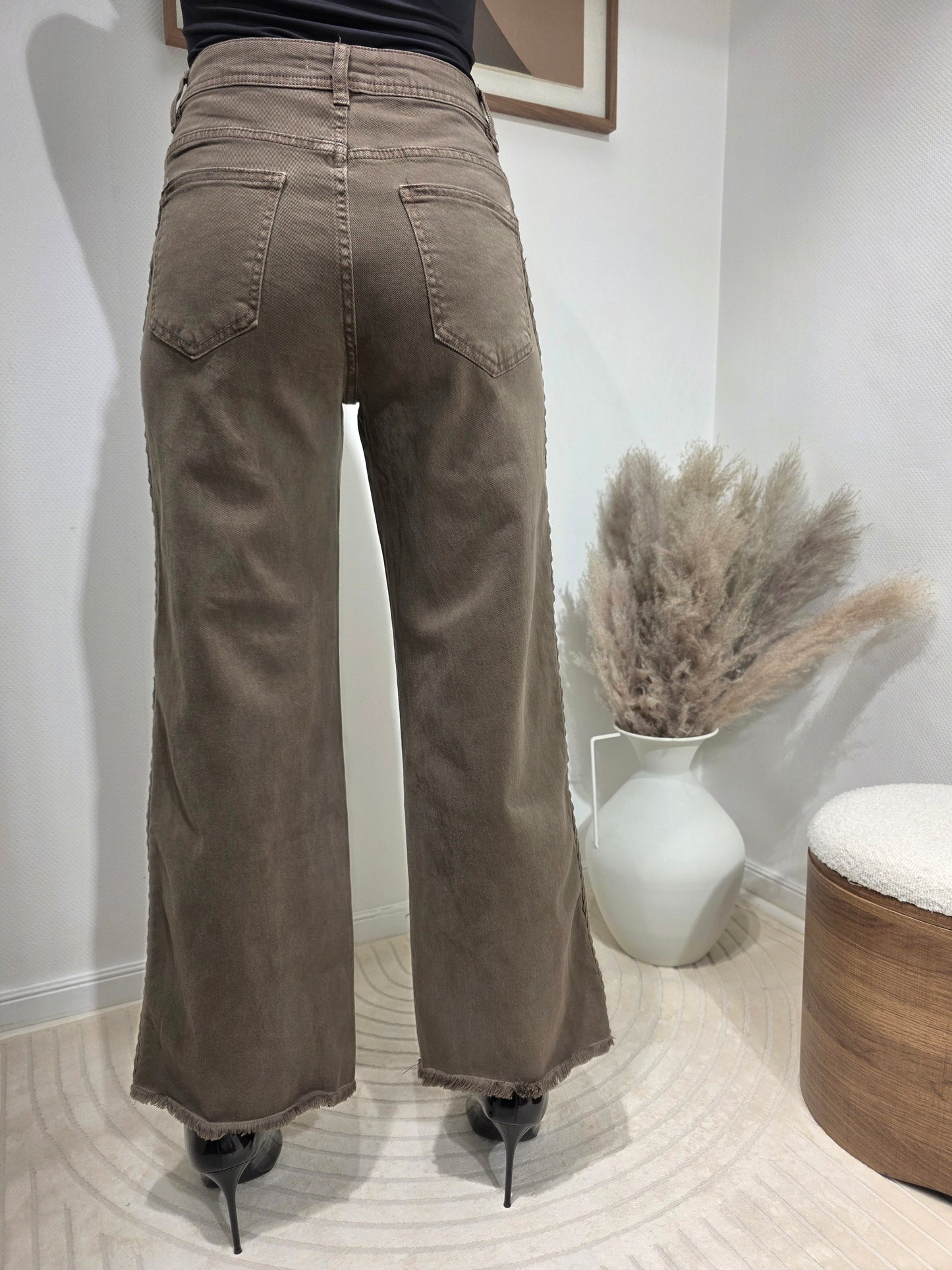 Jeans Wideleg tresse moka