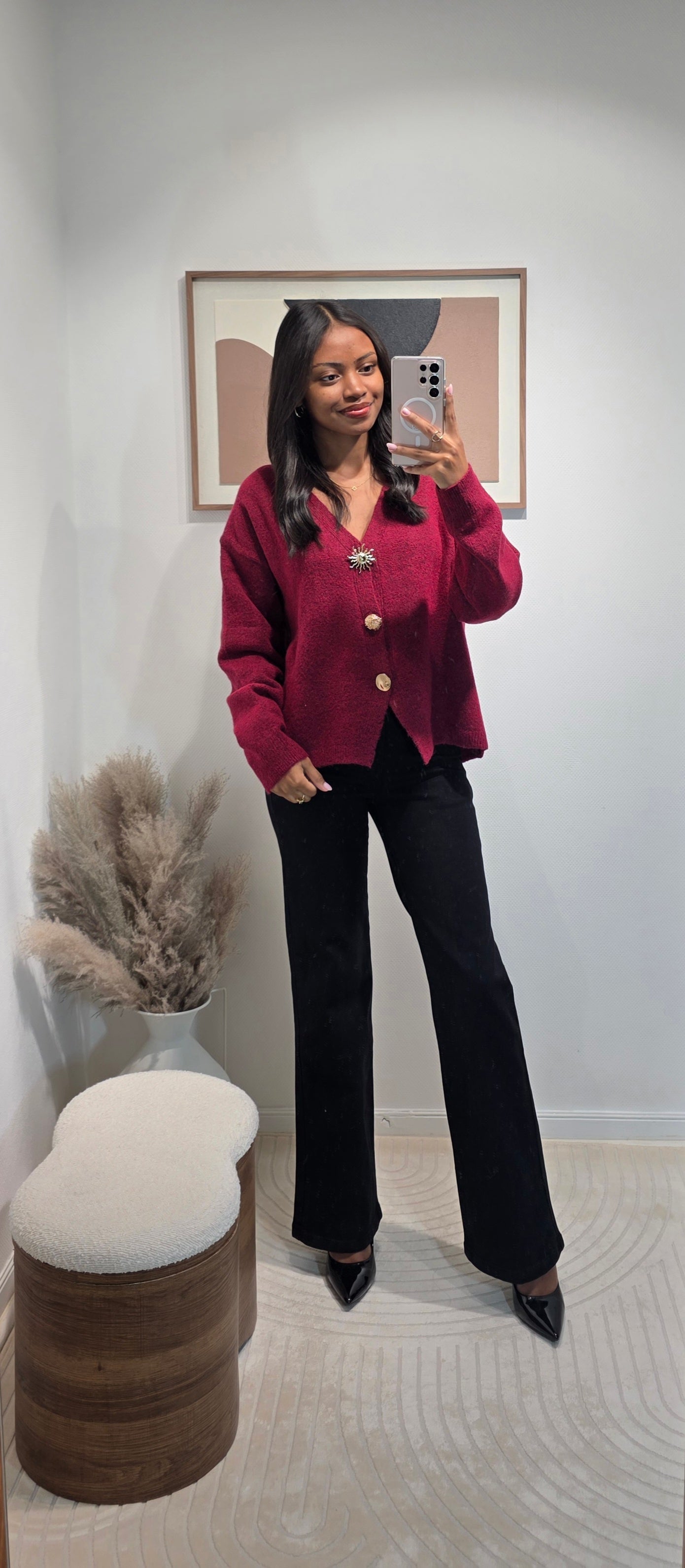 Gilet boutons broches