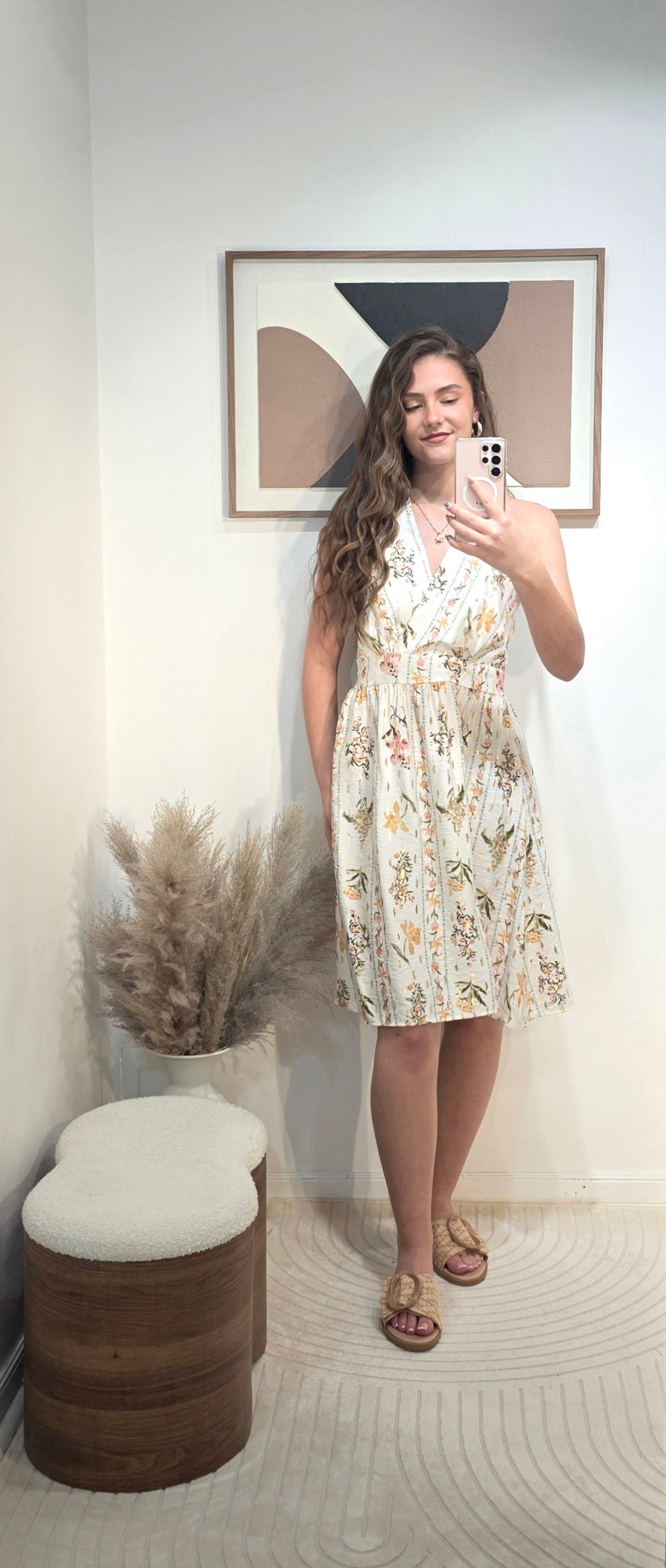 Robe courte à motifs