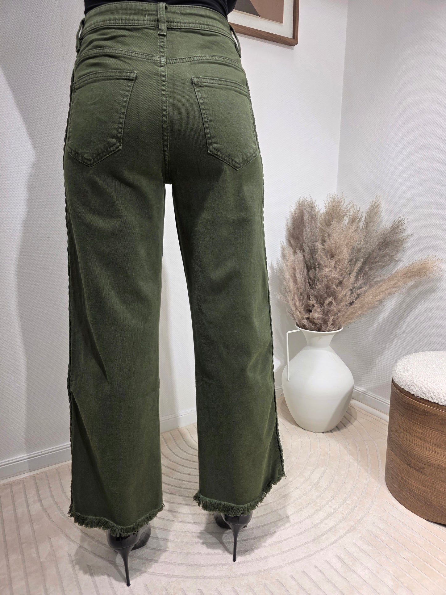 Jeans Wideleg tresse kaki