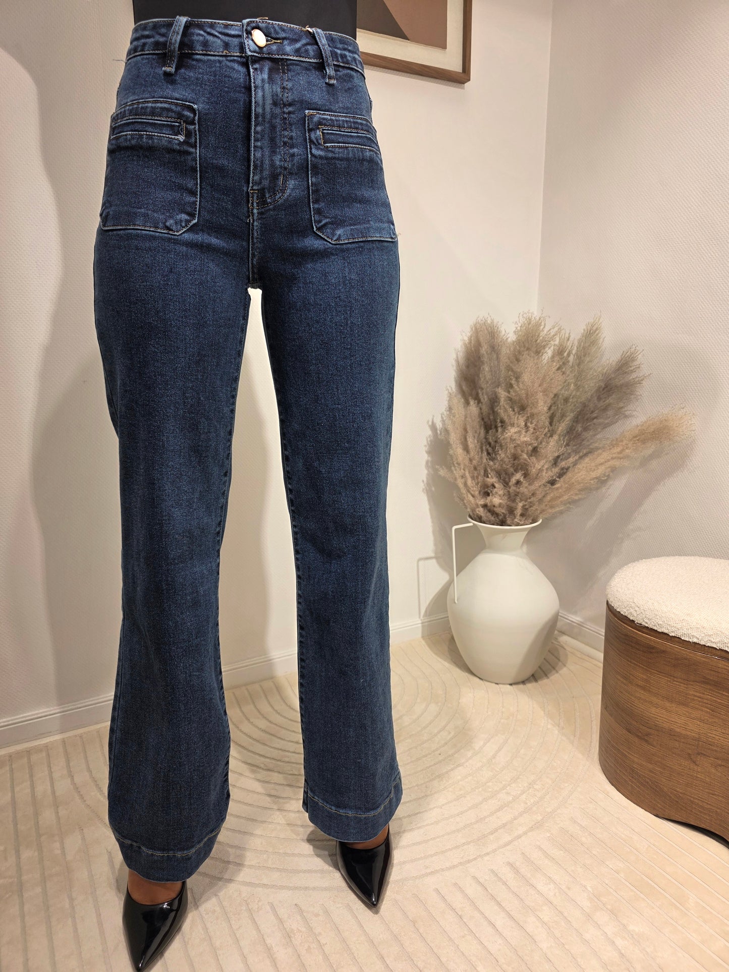 Jeans Wideleg bleu
