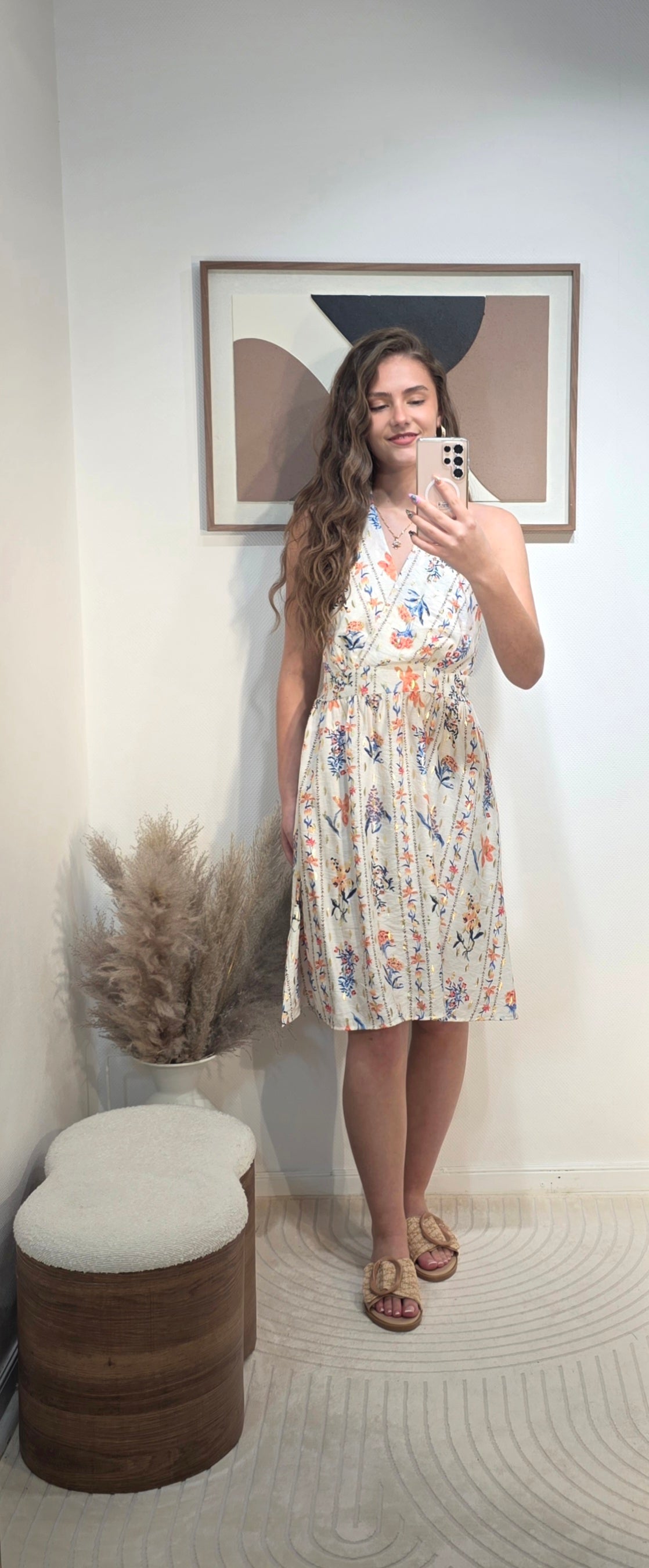 Robe courte à motifs