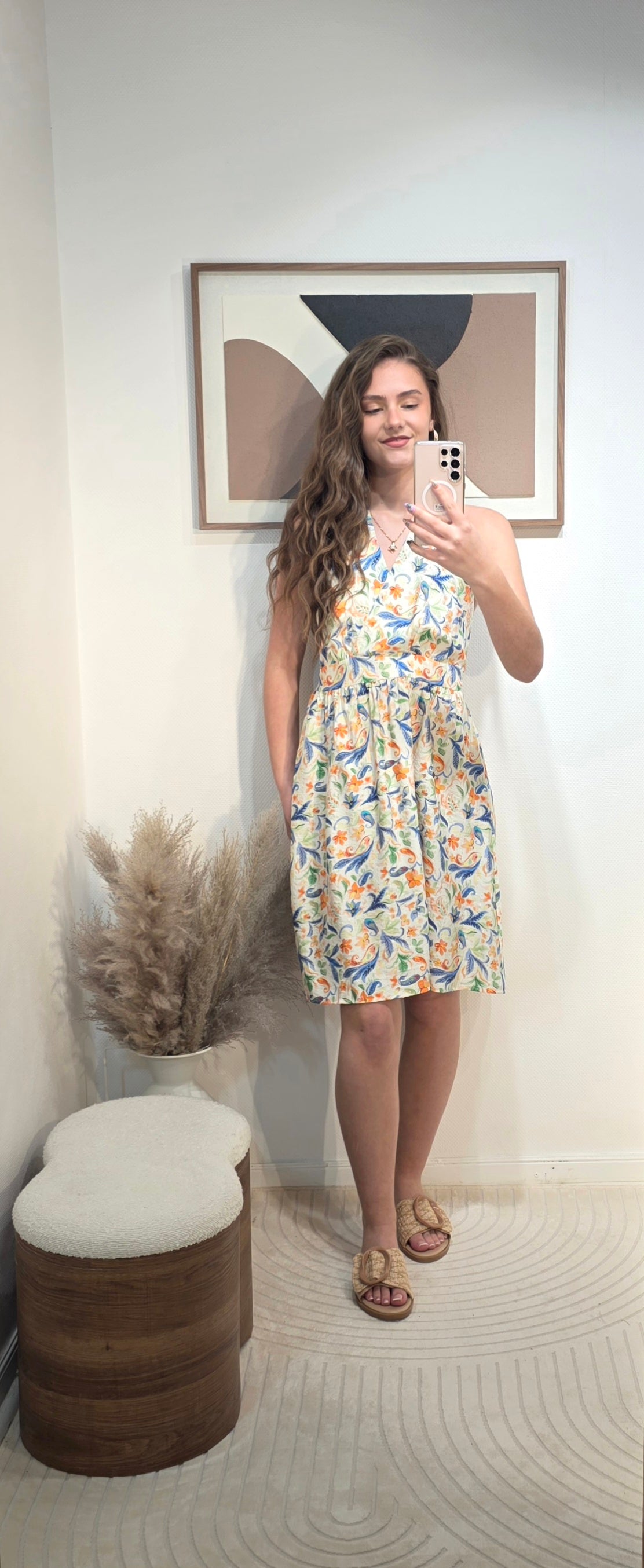 Robe courte à motifs