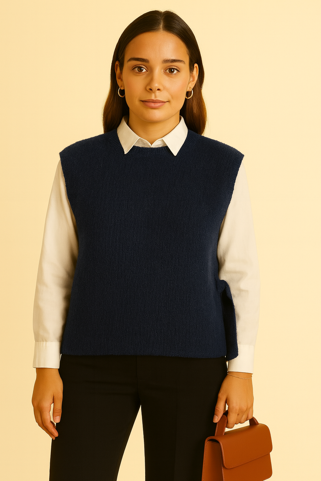 Pull sans manche avec noeuds