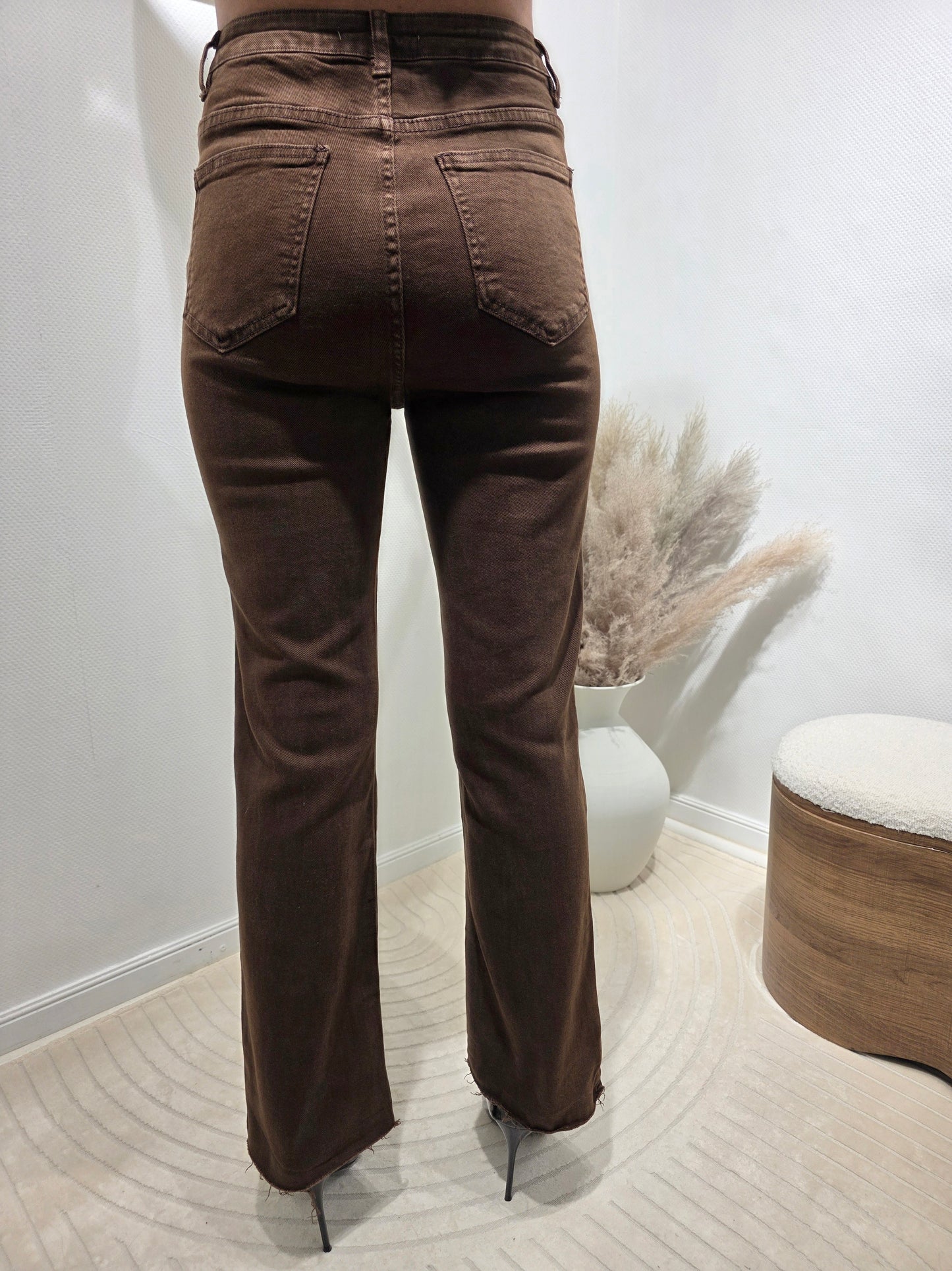 Jeans flared marron