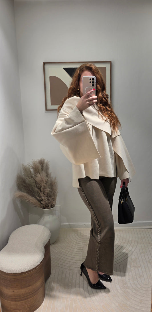 Jeans Wideleg tresse moka