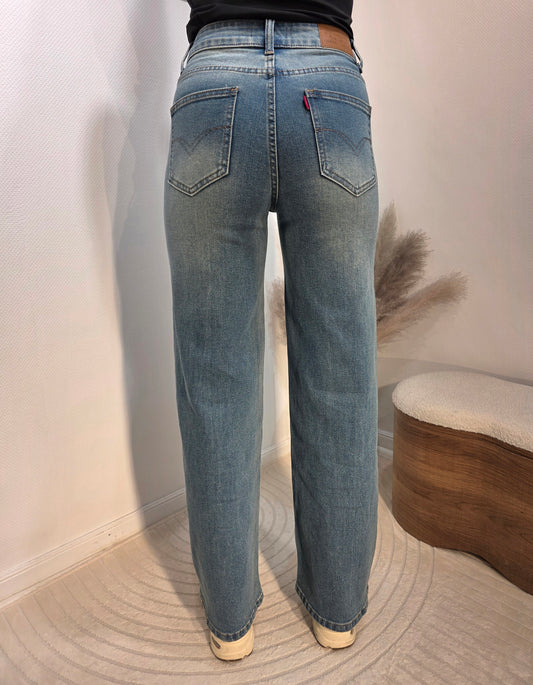 Jeans Wideleg bleu