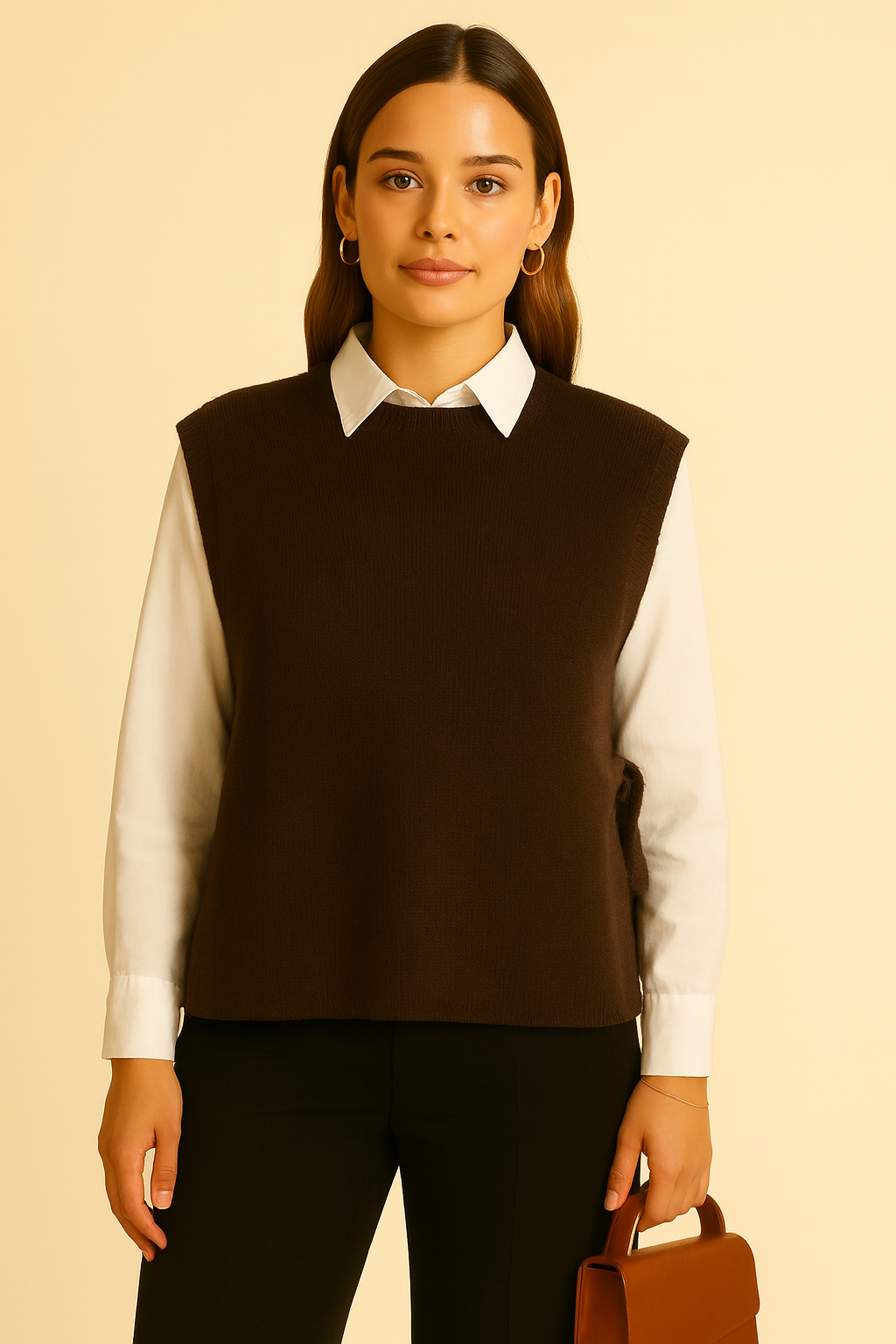 Pull sans manche avec noeuds