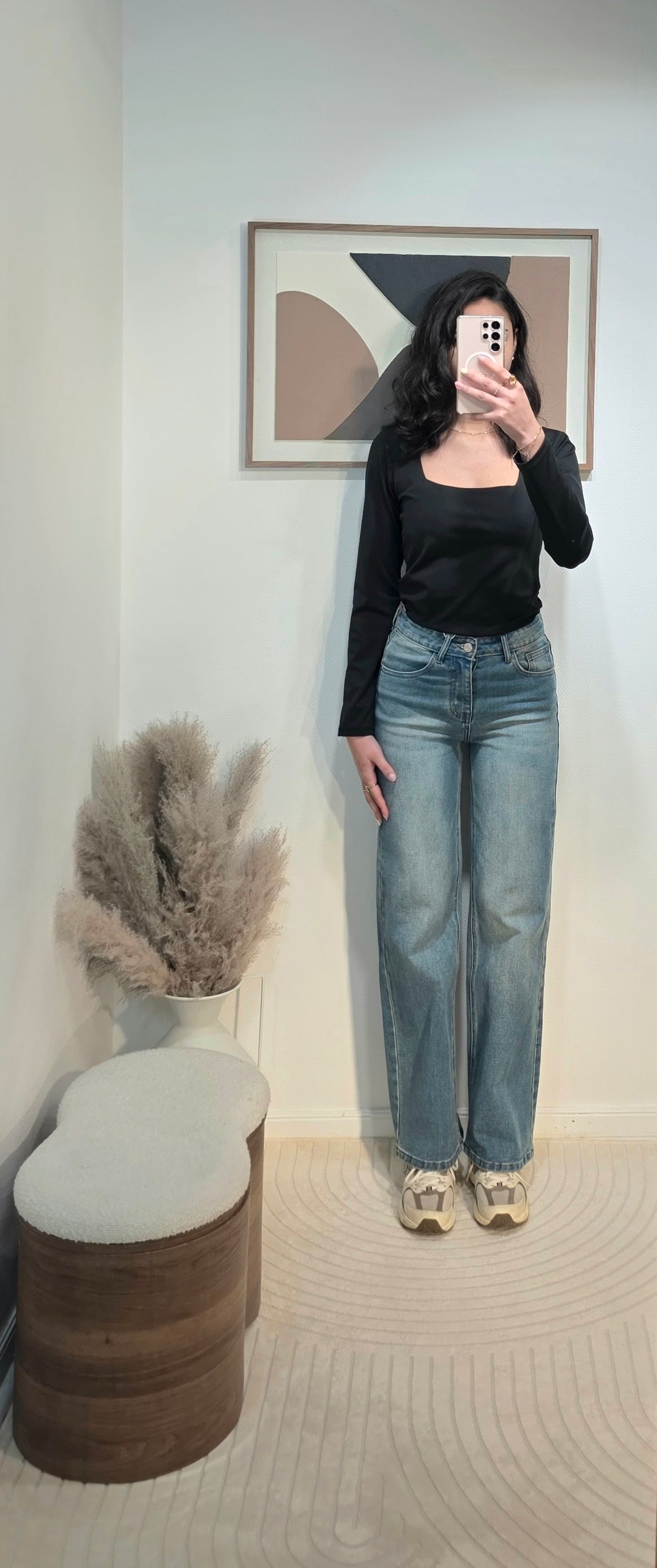 Jeans Wideleg bleu